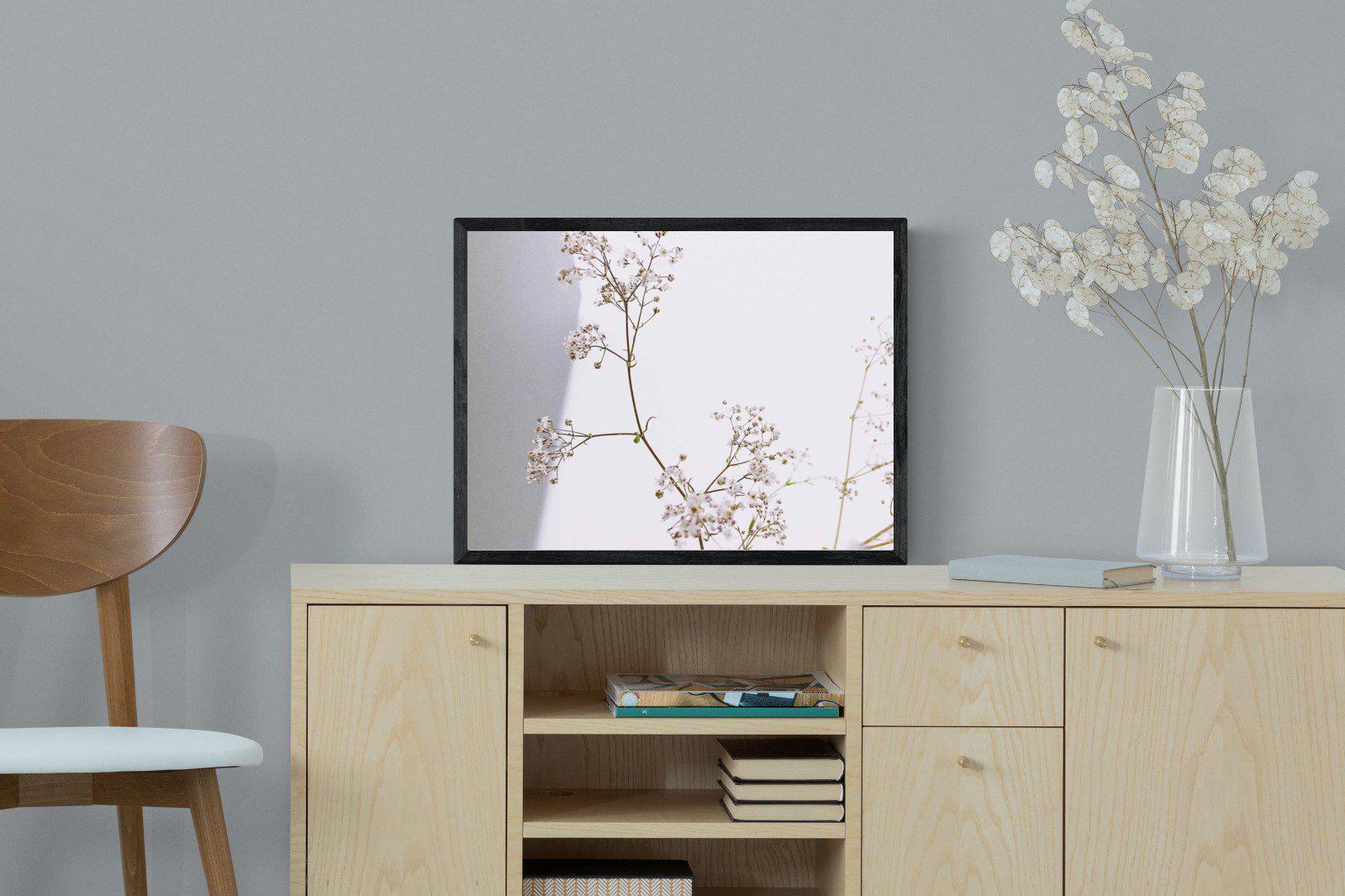 Blossom-Wall_Art-60 x 45cm-Mounted Canvas-Black-Pixalot