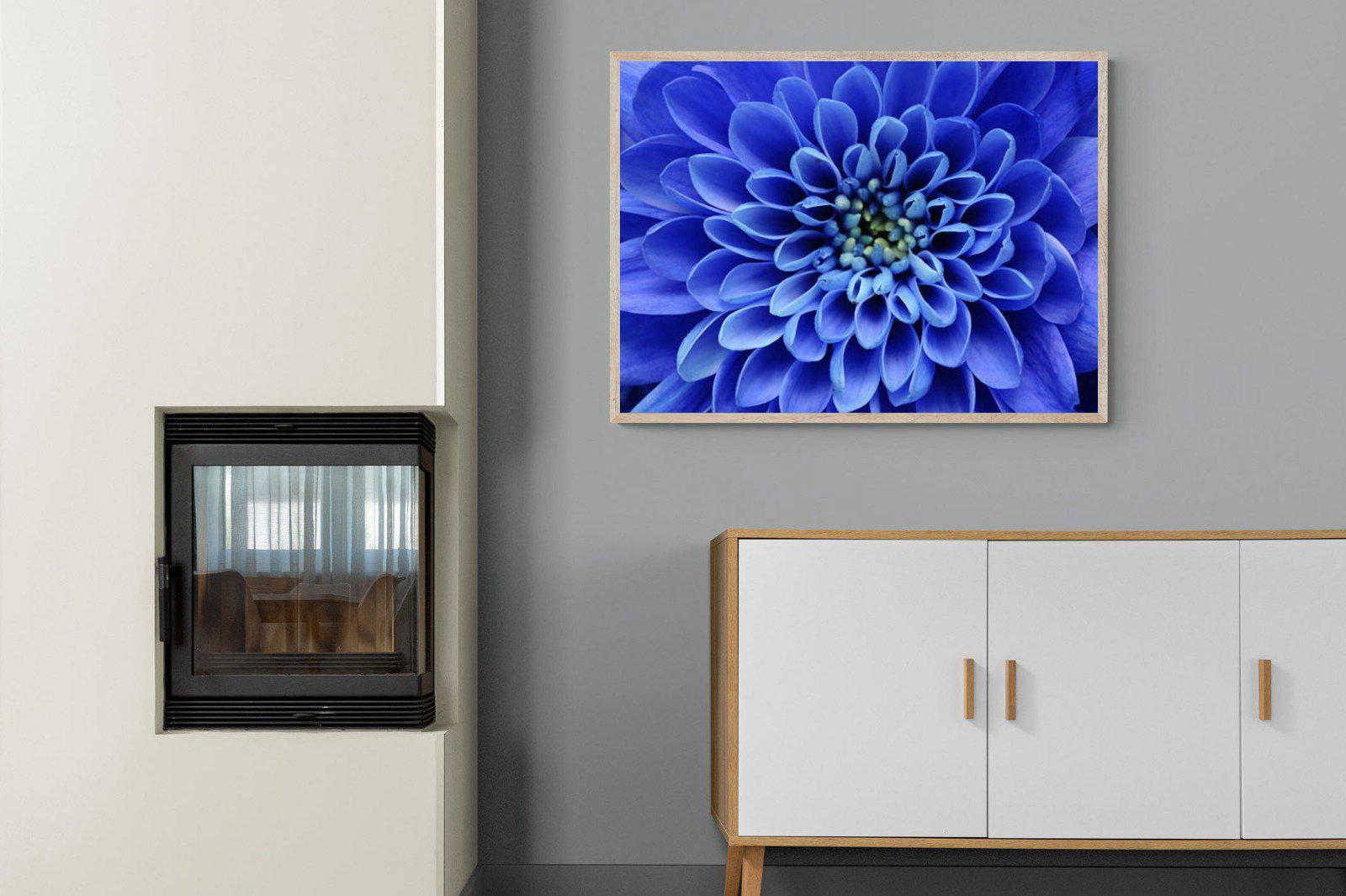 Blue Petals-Wall_Art-100 x 75cm-Mounted Canvas-Wood-Pixalot