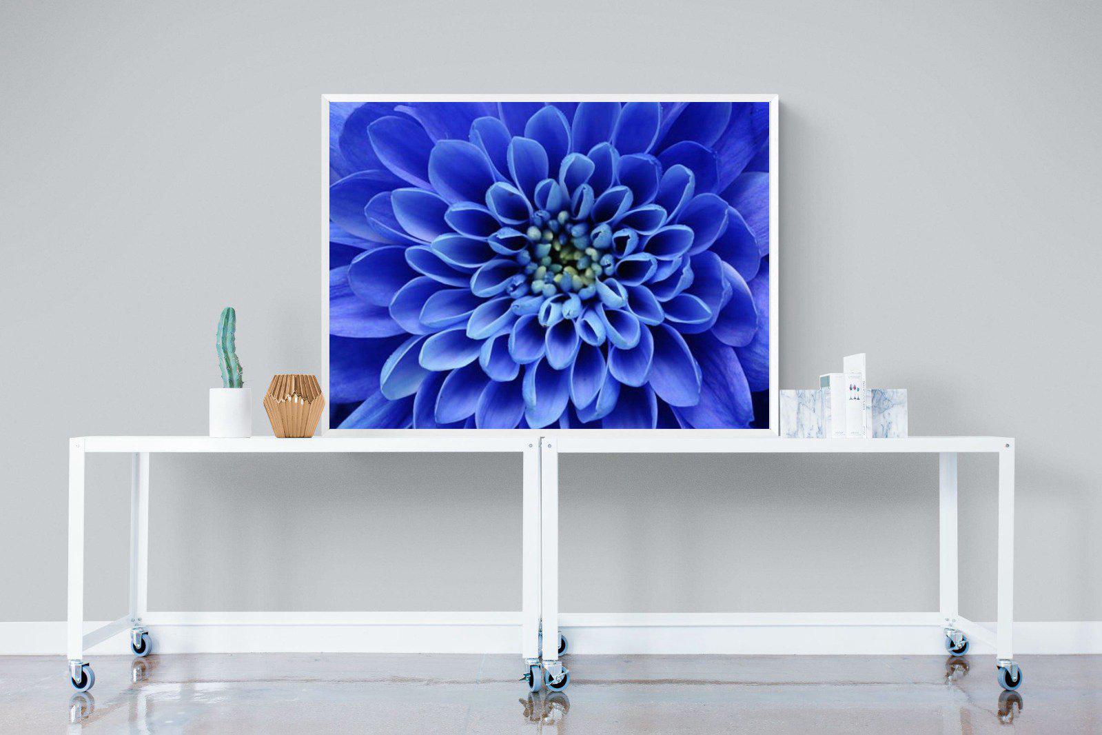 Blue Petals-Wall_Art-120 x 90cm-Mounted Canvas-White-Pixalot