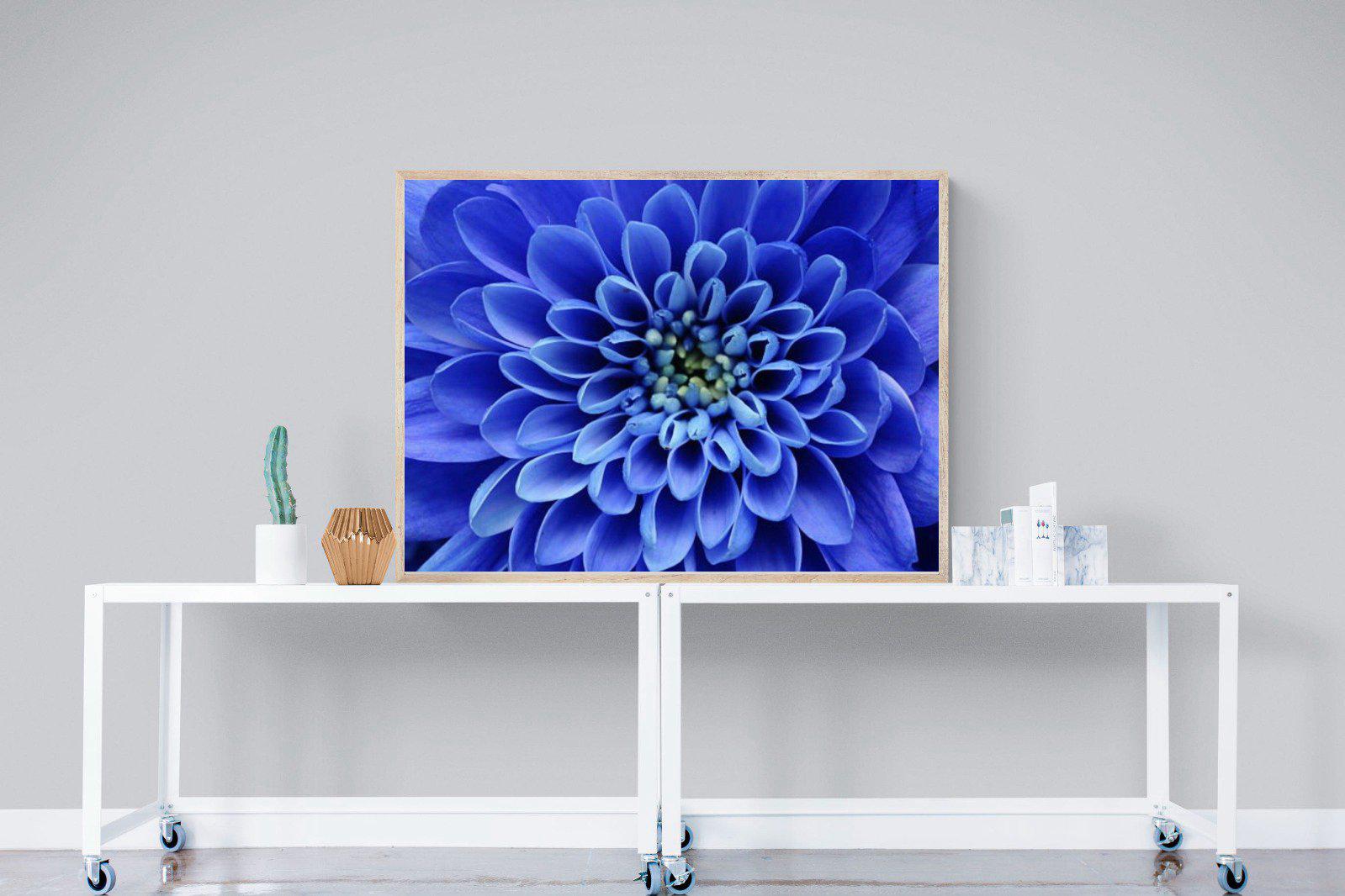 Blue Petals-Wall_Art-120 x 90cm-Mounted Canvas-Wood-Pixalot
