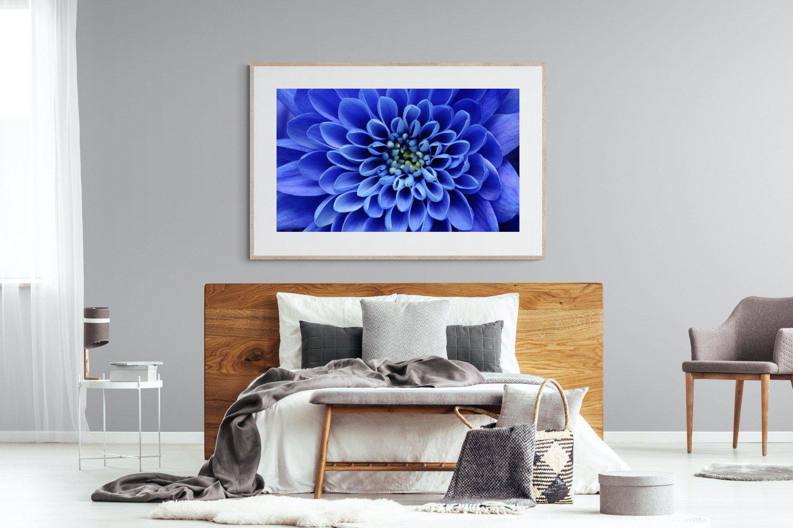 Blue Petals-Wall_Art-150 x 100cm-Framed Print-Wood-Pixalot