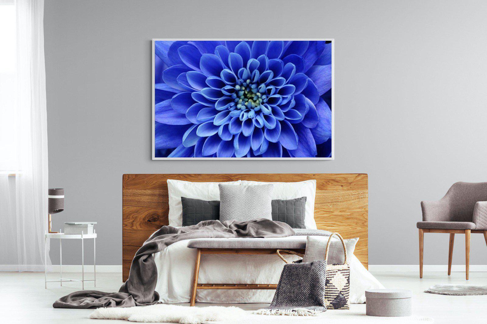 Blue Petals-Wall_Art-150 x 100cm-Mounted Canvas-White-Pixalot
