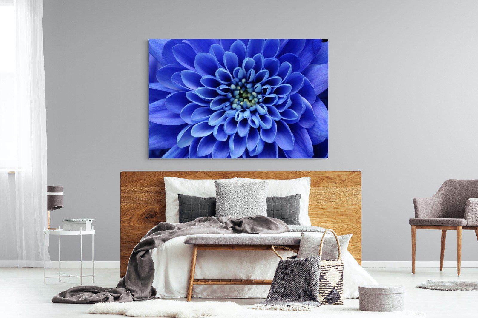 Blue Petals-Wall_Art-150 x 100cm-Mounted Canvas-No Frame-Pixalot