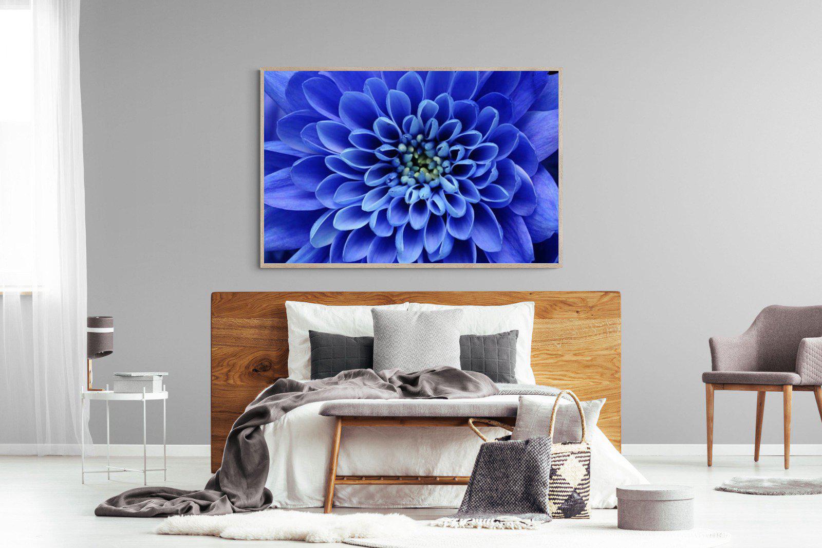 Blue Petals-Wall_Art-150 x 100cm-Mounted Canvas-Wood-Pixalot