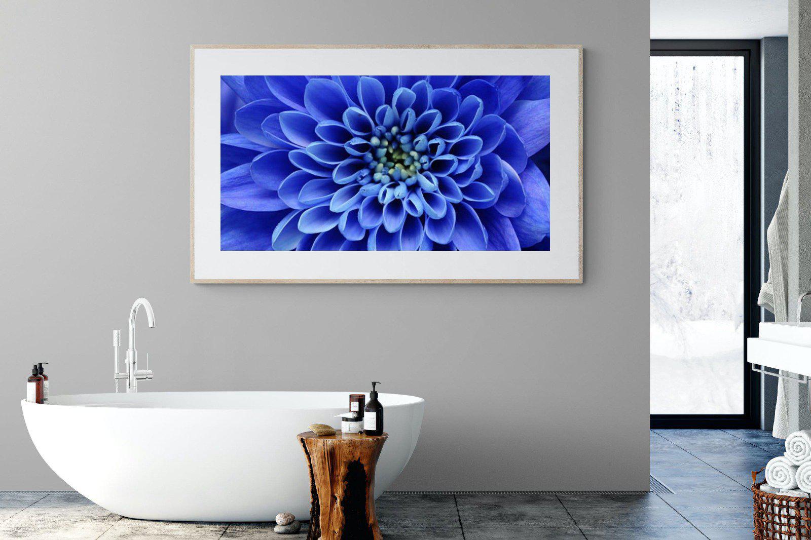 Blue Petals-Wall_Art-180 x 110cm-Framed Print-Wood-Pixalot