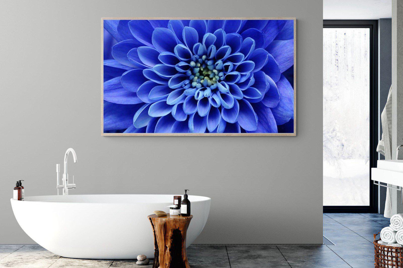 Blue Petals-Wall_Art-180 x 110cm-Mounted Canvas-Wood-Pixalot