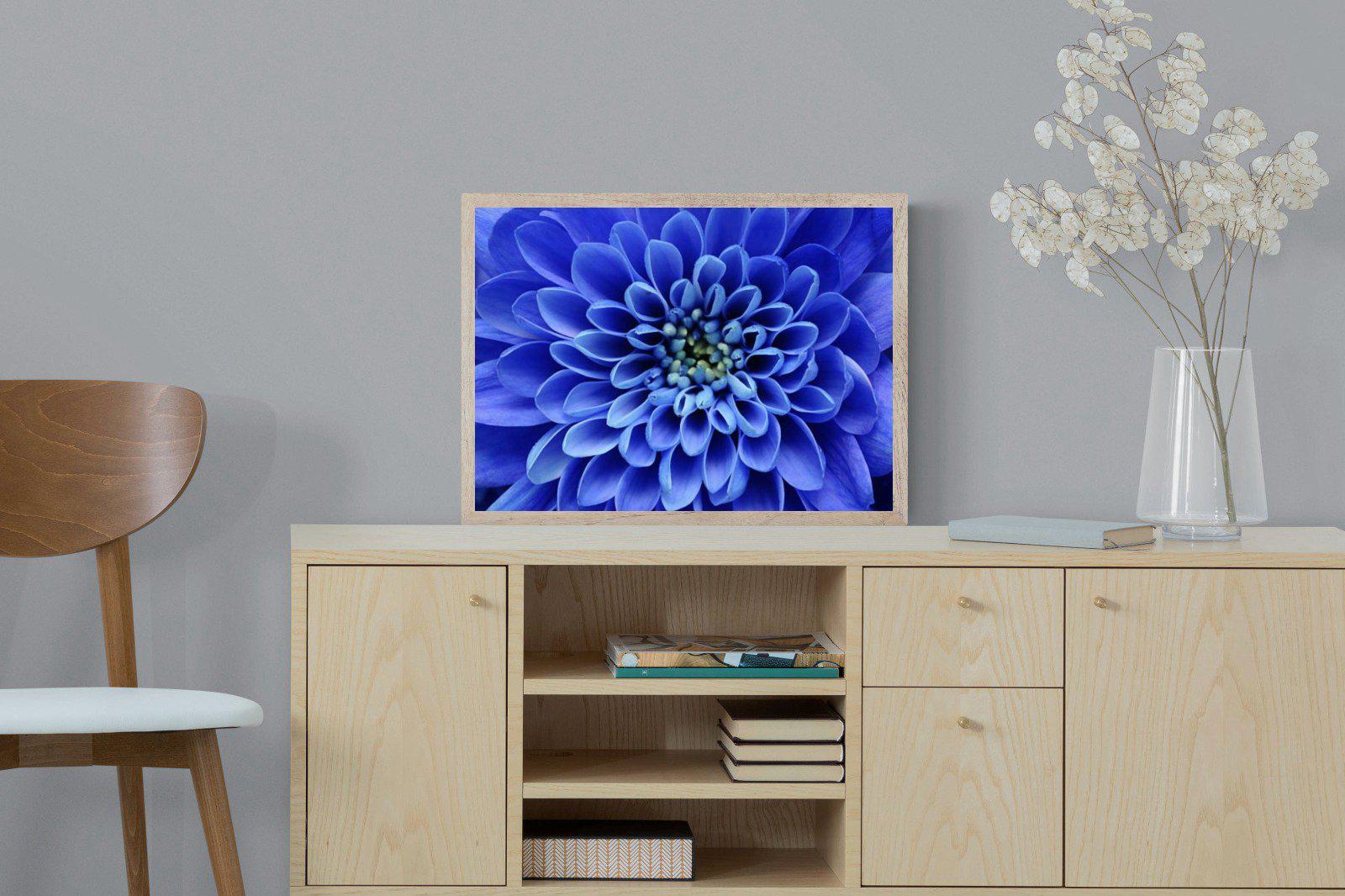 Blue Petals-Wall_Art-60 x 45cm-Mounted Canvas-Wood-Pixalot