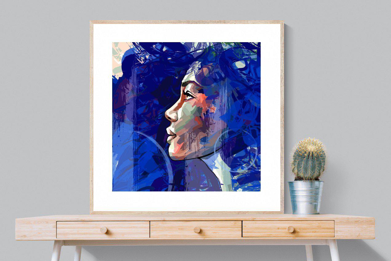 Blue View-Wall_Art-100 x 100cm-Framed Print-Wood-Pixalot