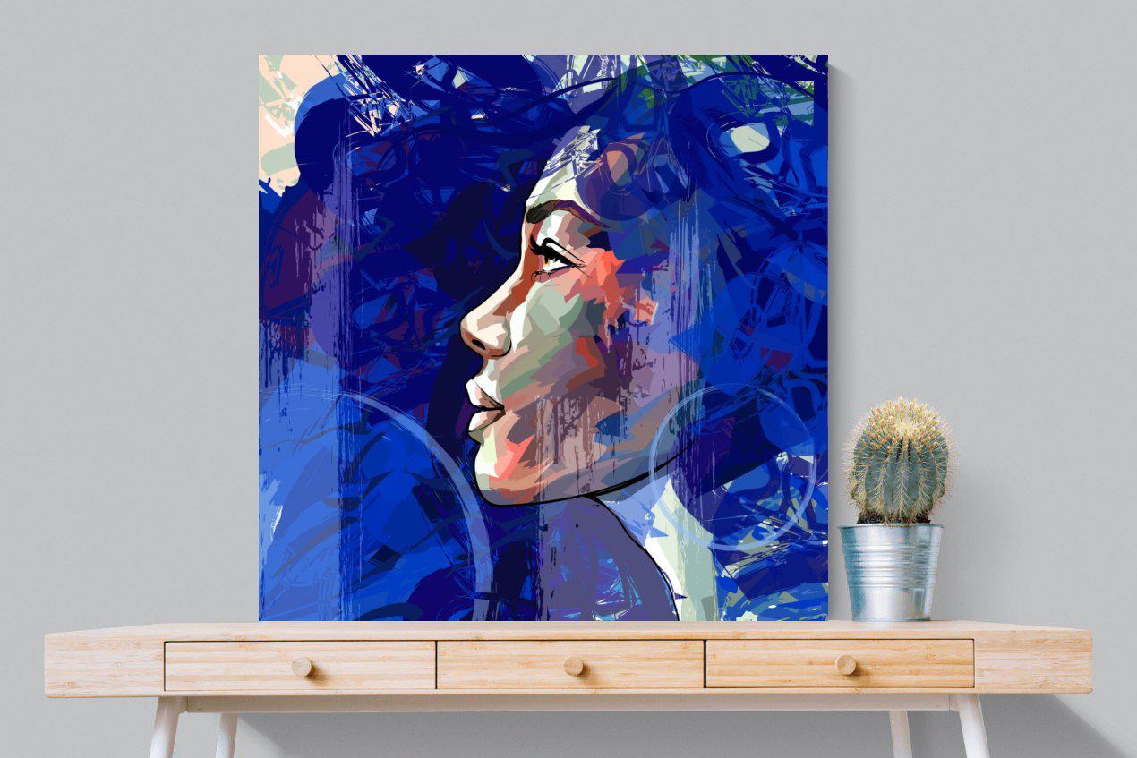 Blue View-Wall_Art-100 x 100cm-Mounted Canvas-No Frame-Pixalot