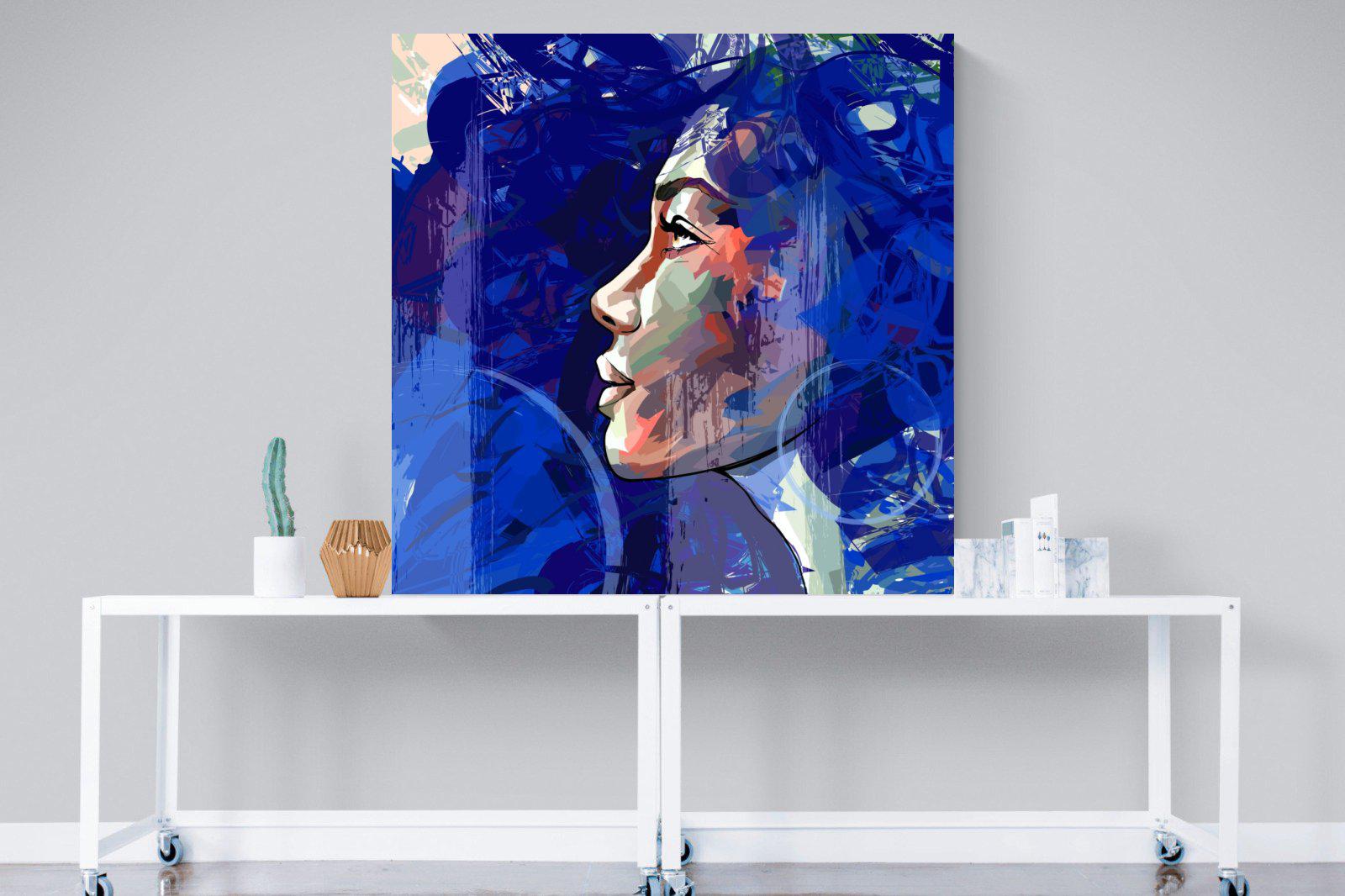 Blue View-Wall_Art-120 x 120cm-Mounted Canvas-No Frame-Pixalot