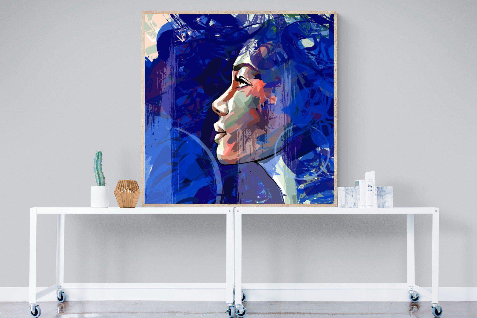Blue View-Wall_Art-120 x 120cm-Mounted Canvas-Wood-Pixalot