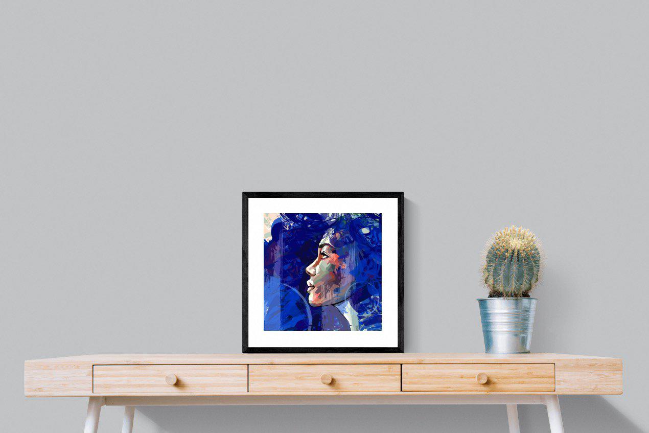 Blue View-Wall_Art-50 x 50cm-Framed Print-Black-Pixalot