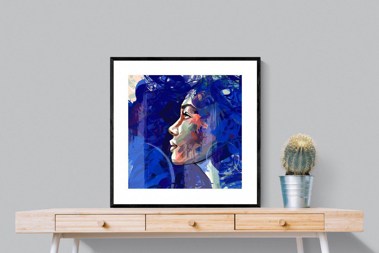 Blue View-Wall_Art-80 x 80cm-Framed Print-Black-Pixalot