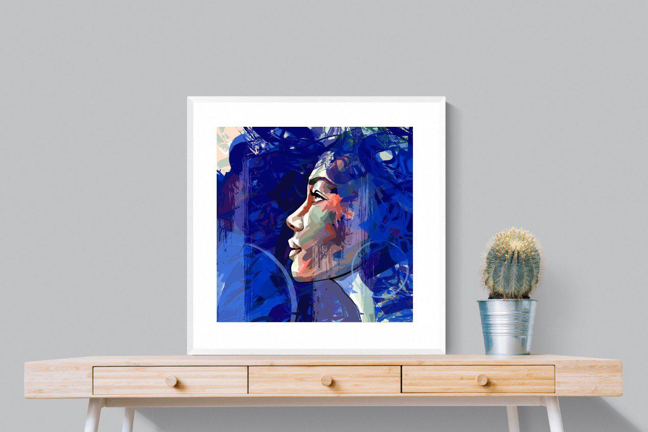 Blue View-Wall_Art-80 x 80cm-Framed Print-White-Pixalot