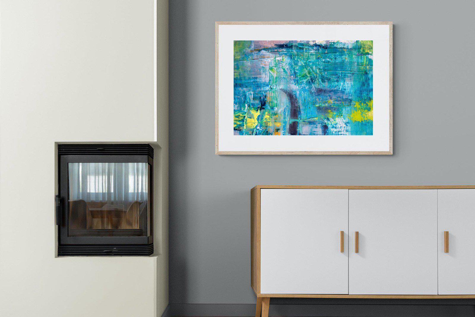 Blueish-Wall_Art-100 x 75cm-Framed Print-Wood-Pixalot