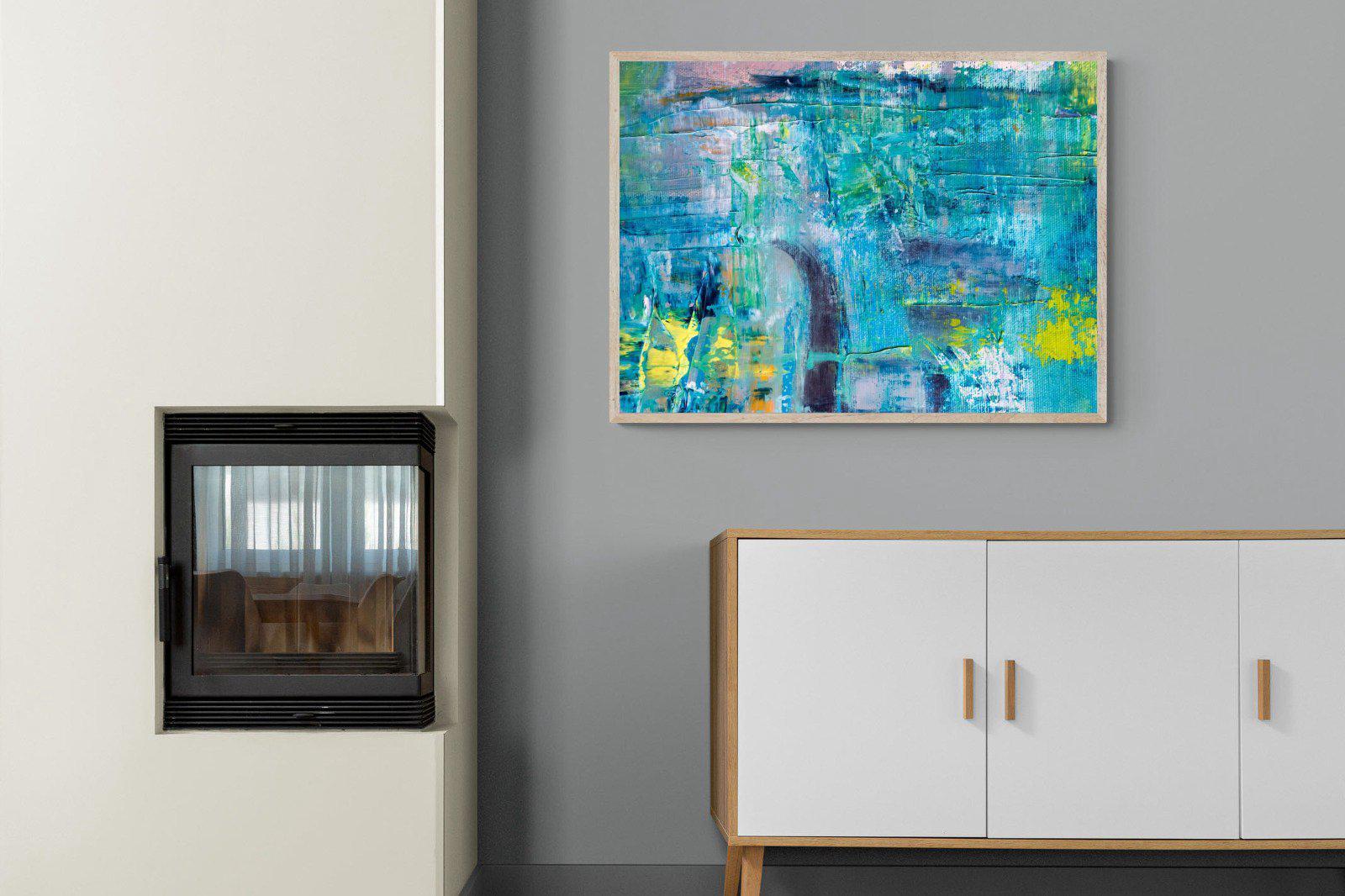 Blueish-Wall_Art-100 x 75cm-Mounted Canvas-Wood-Pixalot