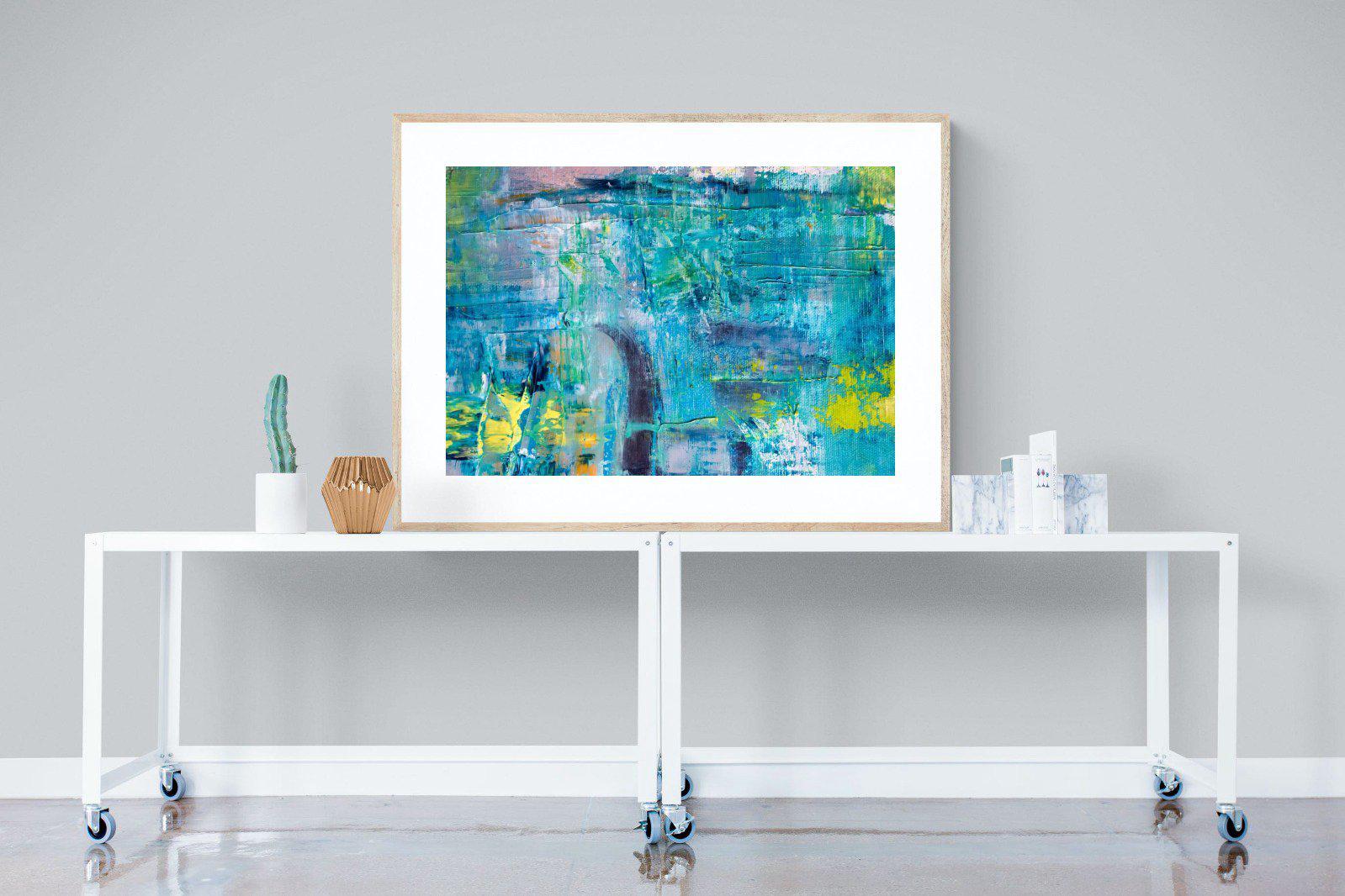 Blueish-Wall_Art-120 x 90cm-Framed Print-Wood-Pixalot