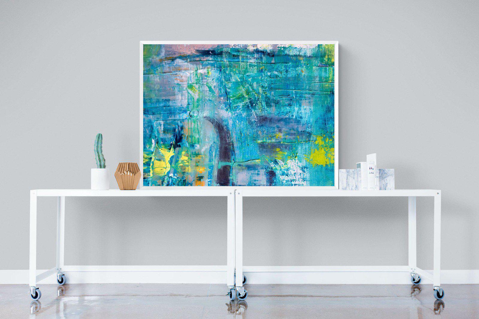 Blueish-Wall_Art-120 x 90cm-Mounted Canvas-White-Pixalot