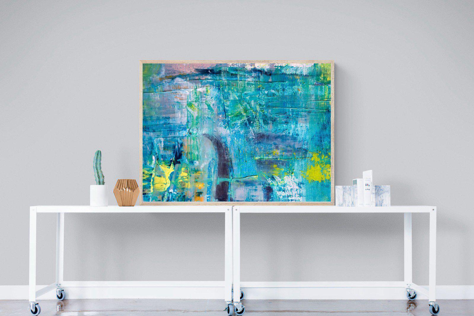 Blueish-Wall_Art-120 x 90cm-Mounted Canvas-Wood-Pixalot