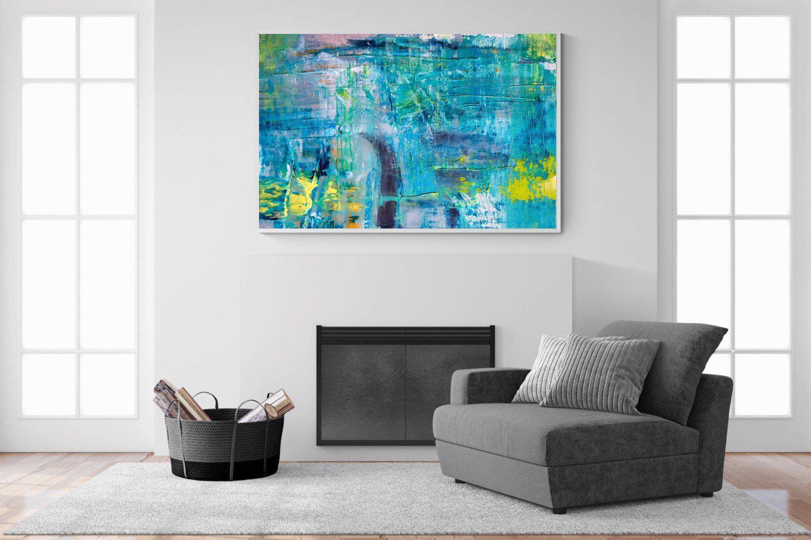 Blueish-Wall_Art-150 x 100cm-Mounted Canvas-White-Pixalot