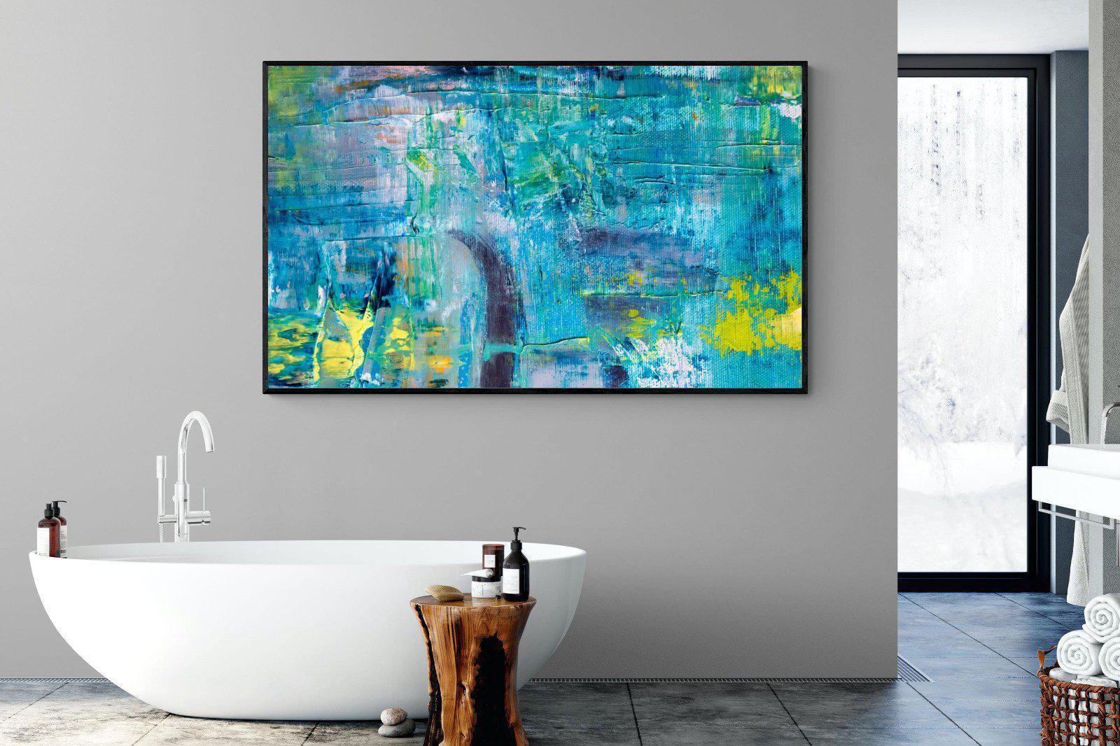 Blueish-Wall_Art-180 x 110cm-Mounted Canvas-Black-Pixalot