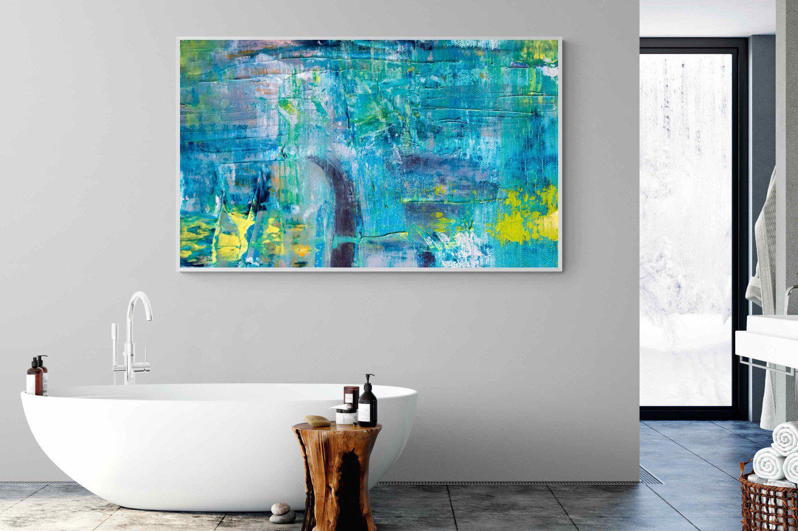 Blueish-Wall_Art-180 x 110cm-Mounted Canvas-White-Pixalot