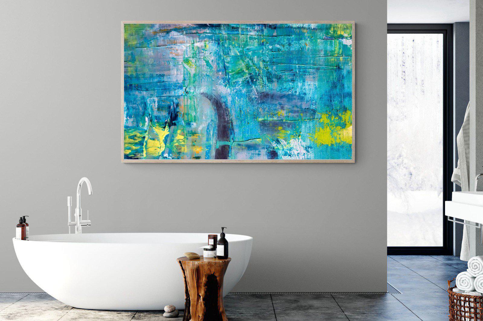 Blueish-Wall_Art-180 x 110cm-Mounted Canvas-Wood-Pixalot