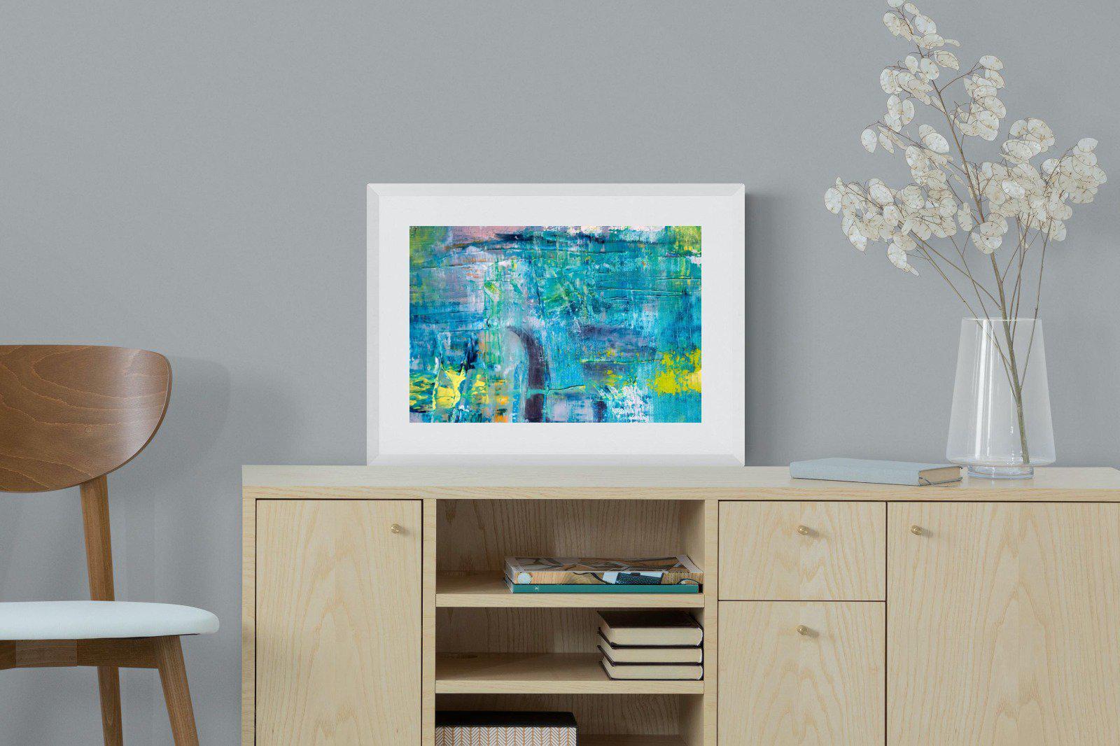 Blueish-Wall_Art-60 x 45cm-Framed Print-White-Pixalot