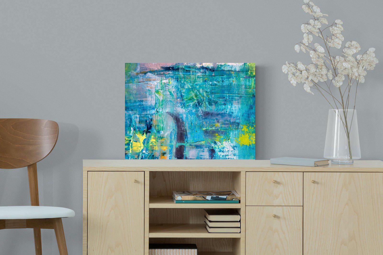 Blueish-Wall_Art-60 x 45cm-Mounted Canvas-No Frame-Pixalot