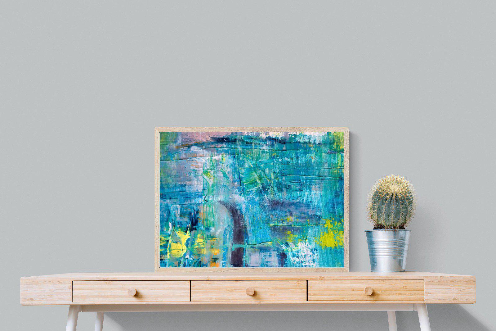 Blueish-Wall_Art-80 x 60cm-Mounted Canvas-Wood-Pixalot