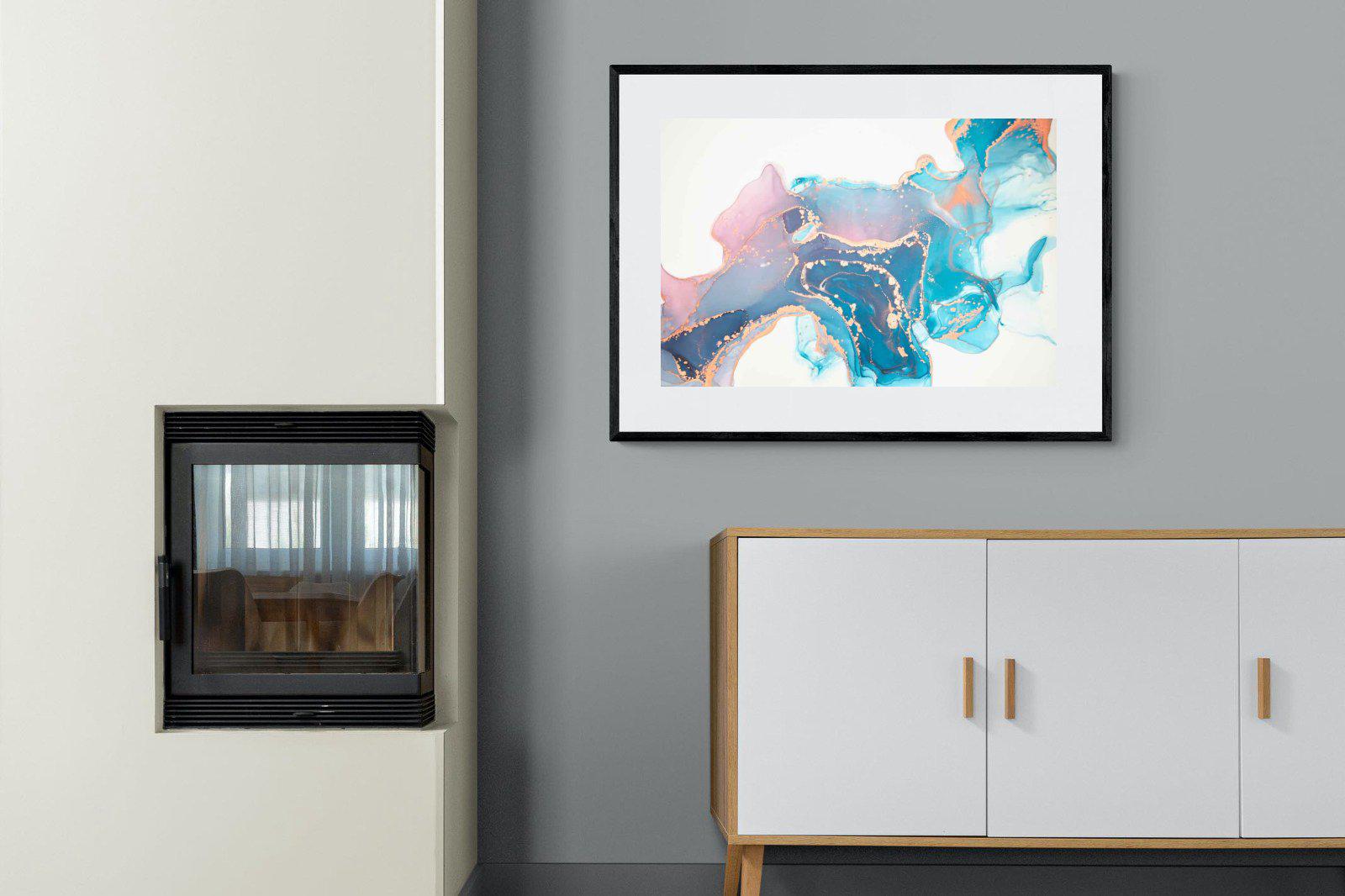 Blush-Wall_Art-100 x 75cm-Framed Print-Black-Pixalot