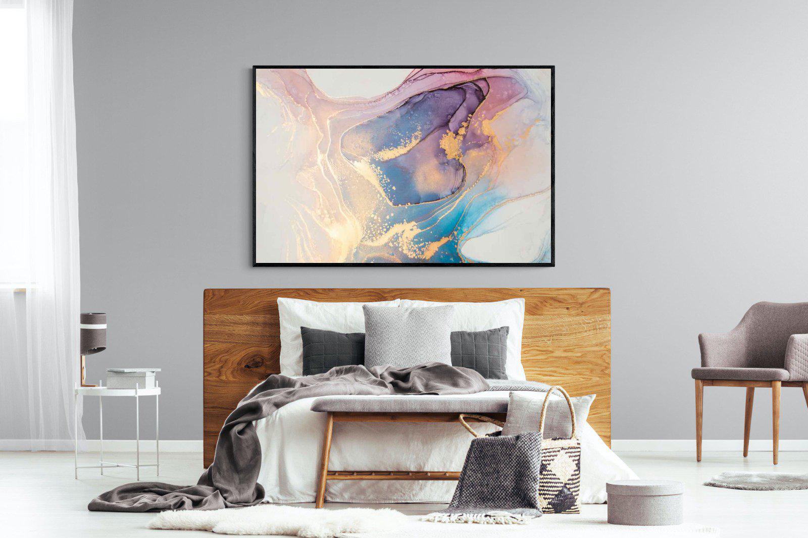 Blushing-Wall_Art-150 x 100cm-Mounted Canvas-Black-Pixalot