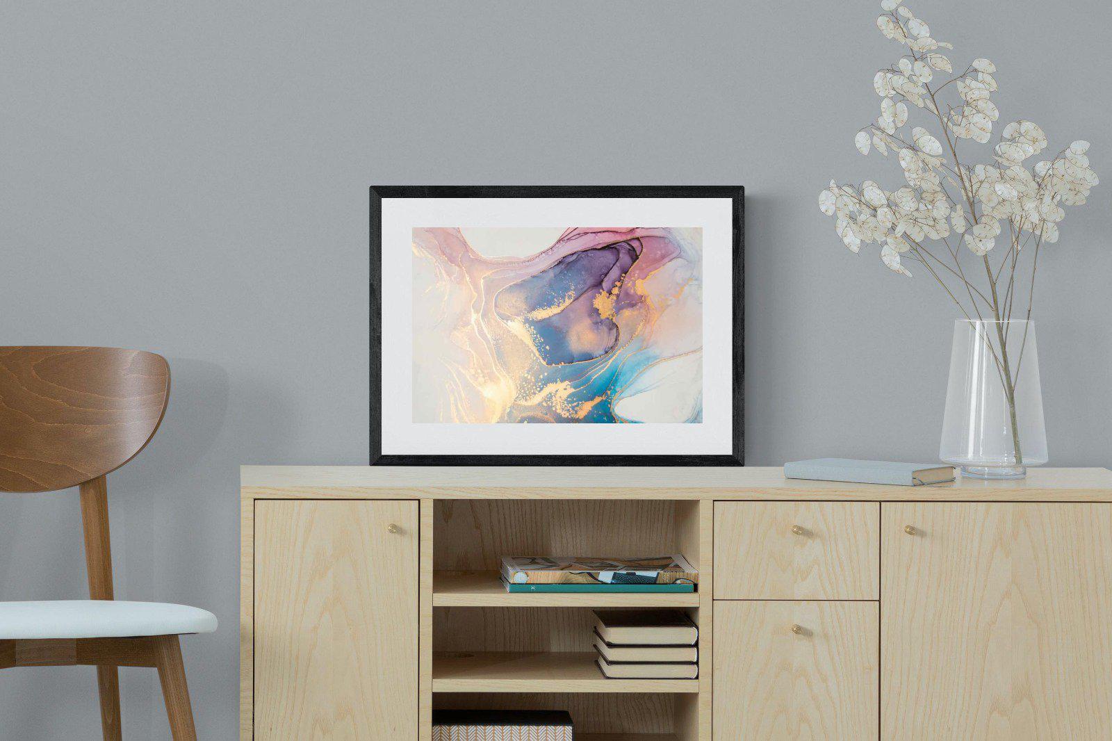 Blushing-Wall_Art-60 x 45cm-Framed Print-Black-Pixalot