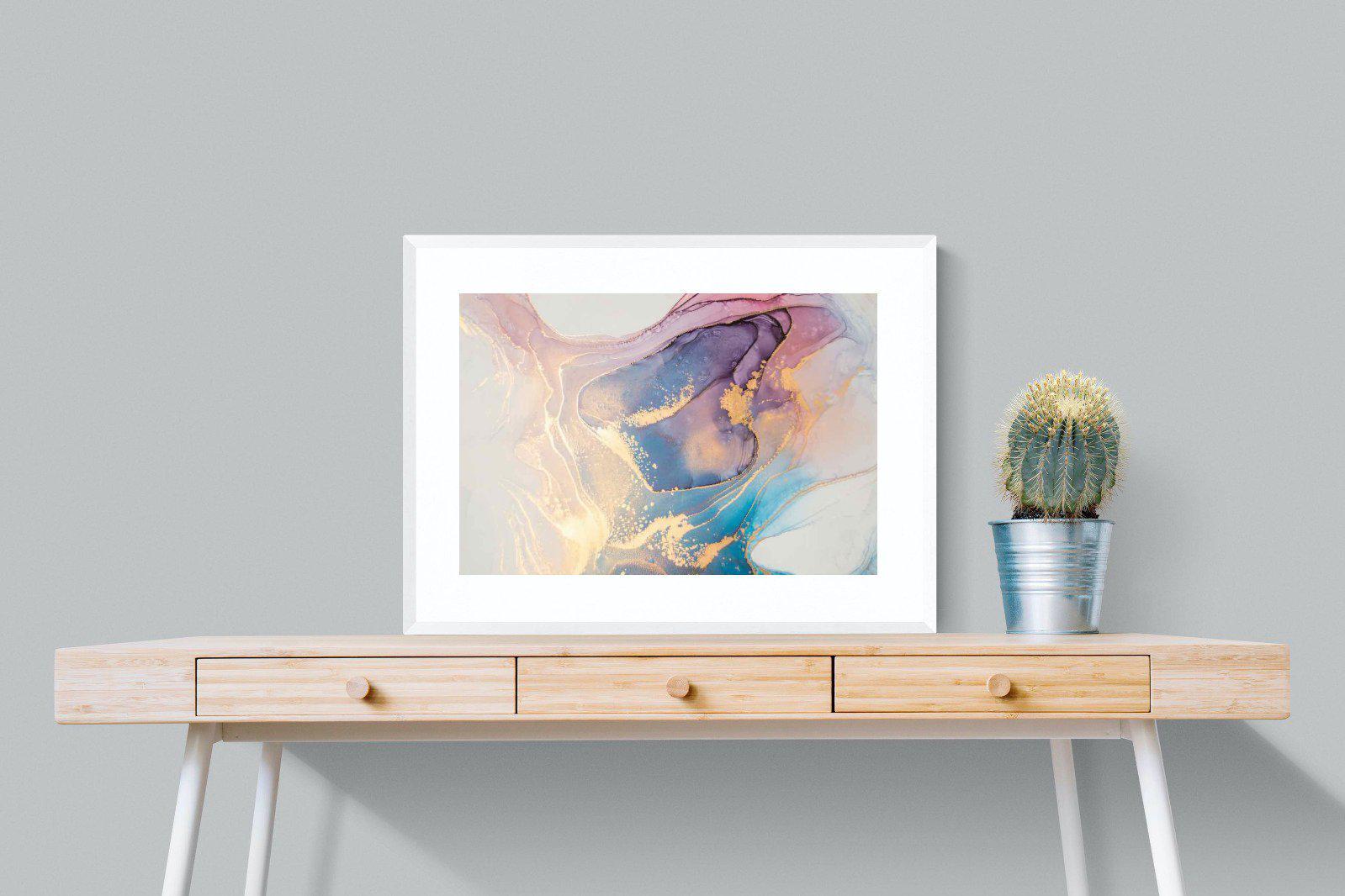 Blushing-Wall_Art-80 x 60cm-Framed Print-White-Pixalot