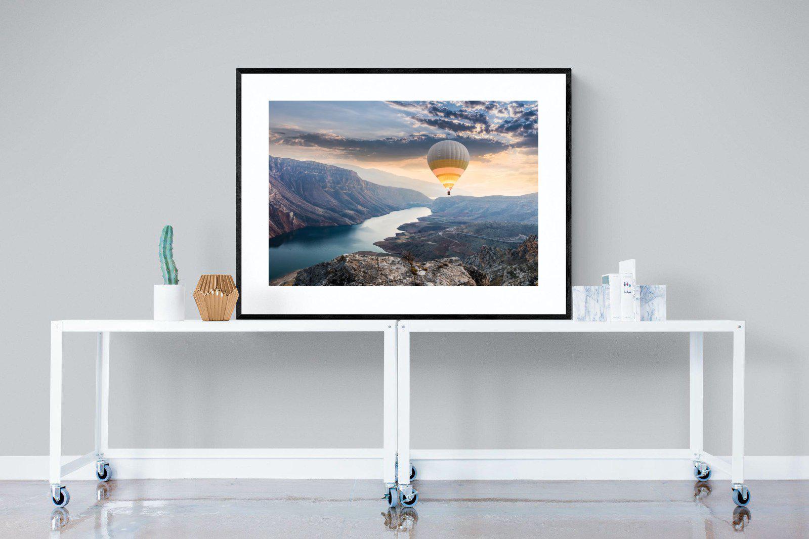 Botan Canyon-Wall_Art-120 x 90cm-Framed Print-Black-Pixalot