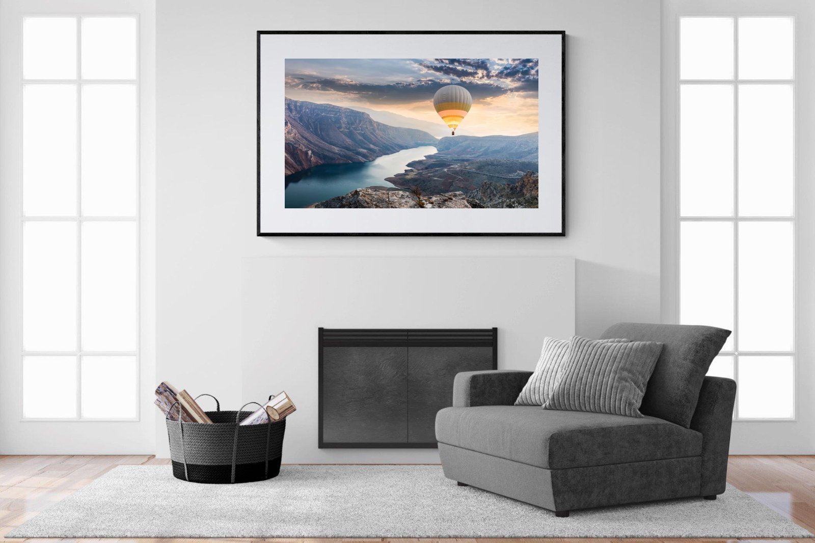 Botan Canyon-Wall_Art-150 x 100cm-Framed Print-Black-Pixalot