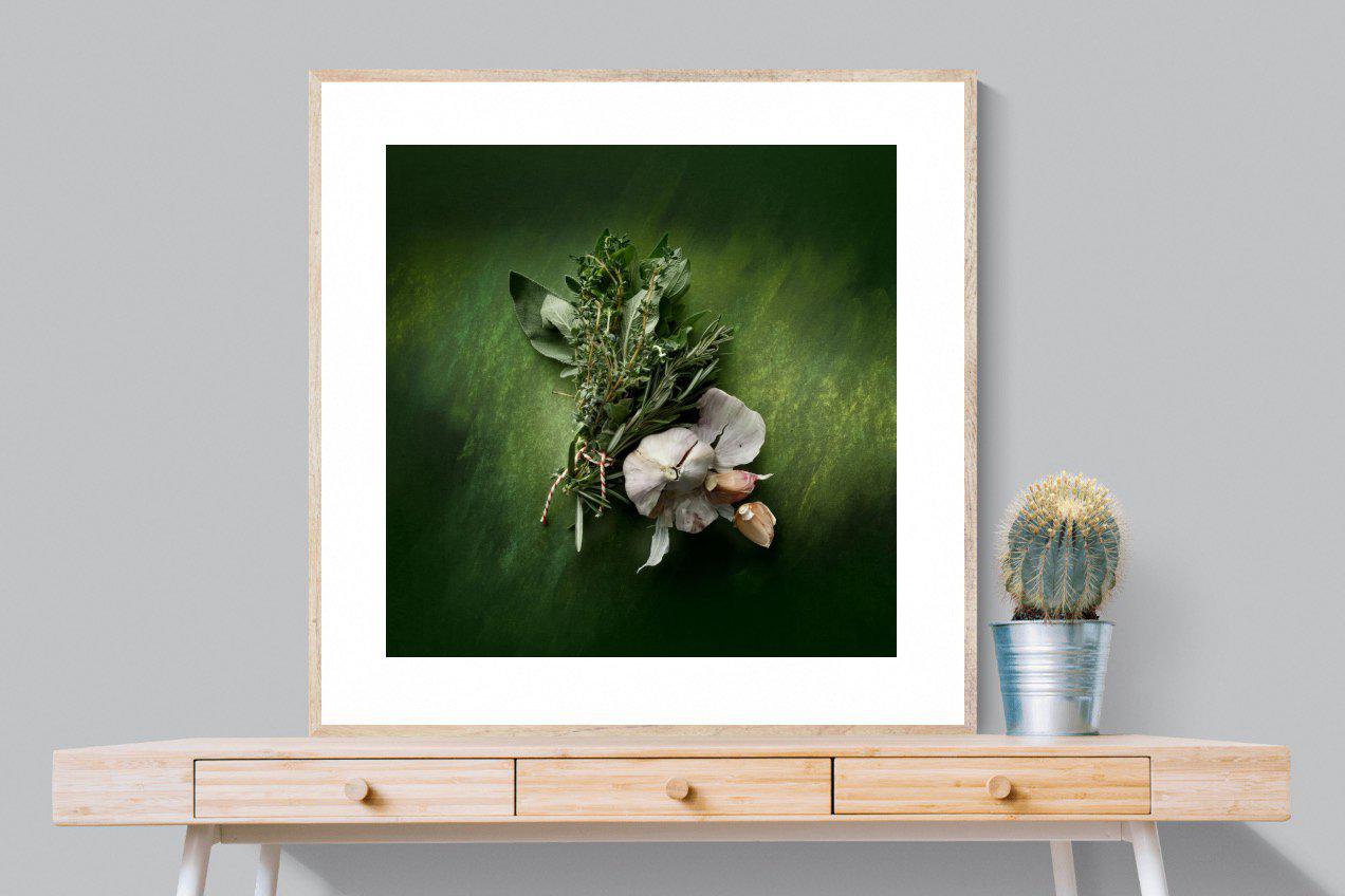 Bouquet Garni-Wall_Art-100 x 100cm-Framed Print-Wood-Pixalot