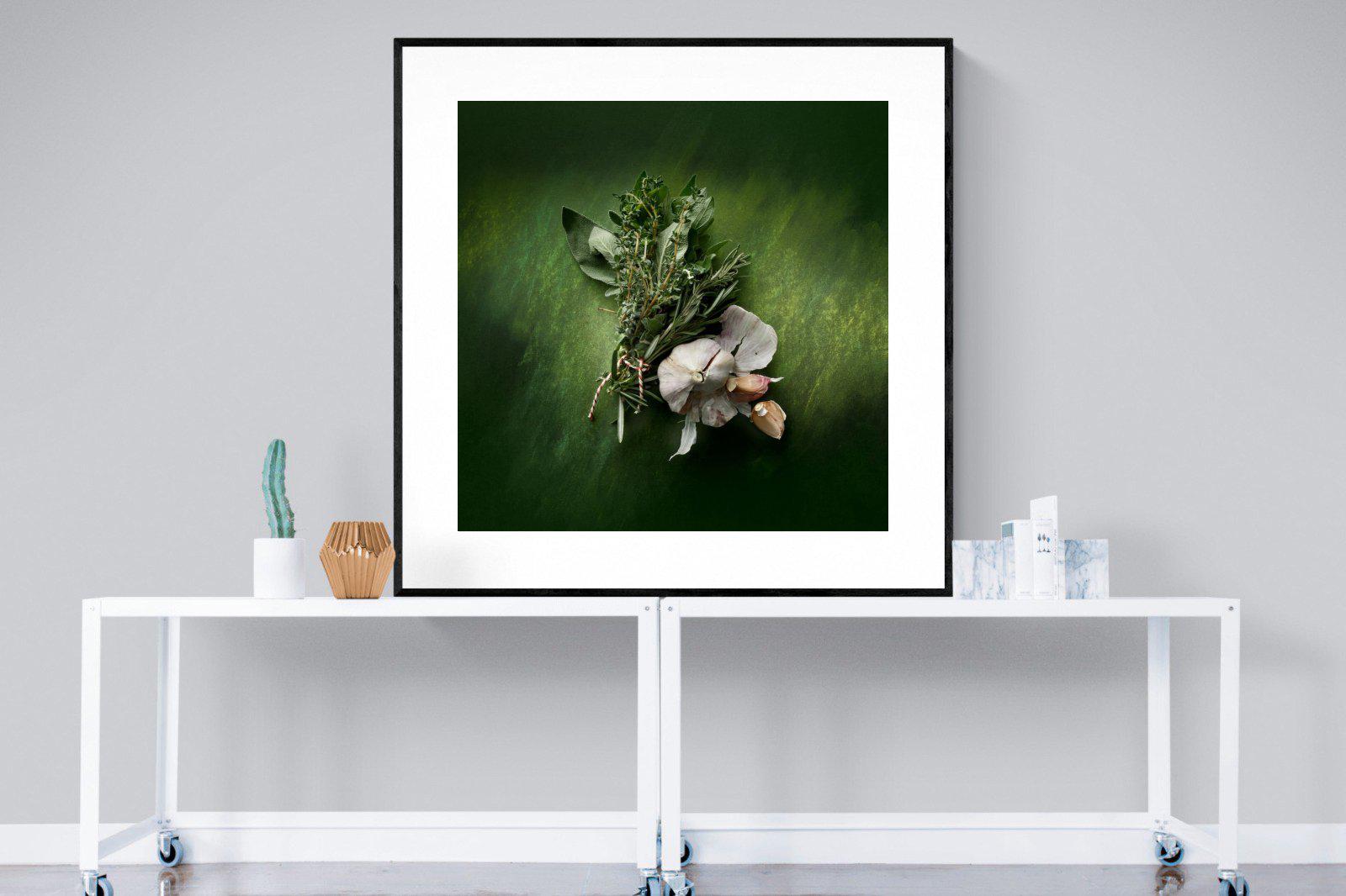 Bouquet Garni-Wall_Art-120 x 120cm-Framed Print-Black-Pixalot
