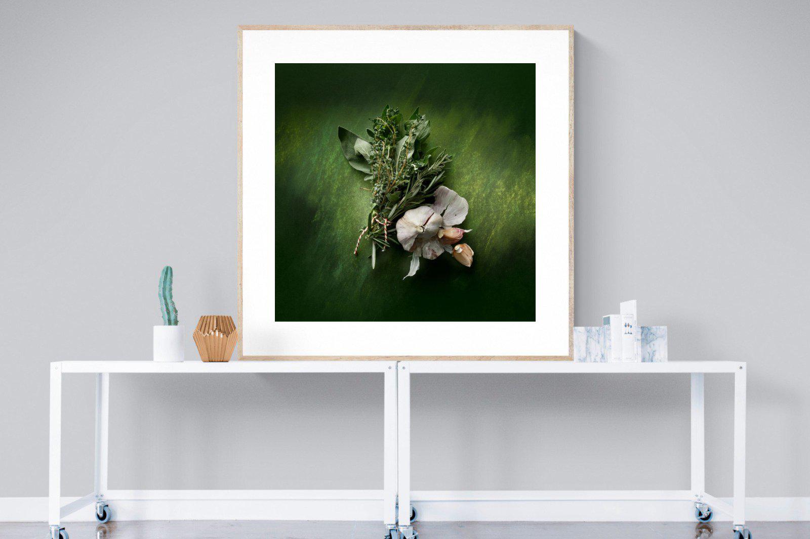 Bouquet Garni-Wall_Art-120 x 120cm-Framed Print-Wood-Pixalot