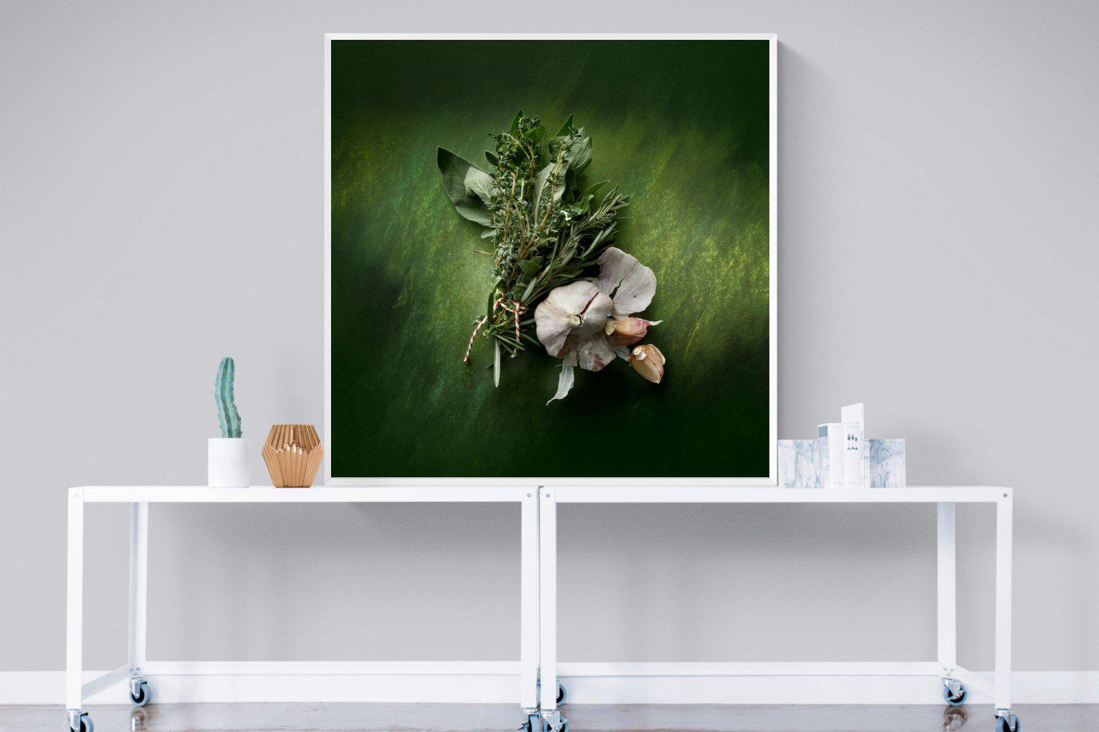 Bouquet Garni-Wall_Art-120 x 120cm-Mounted Canvas-White-Pixalot