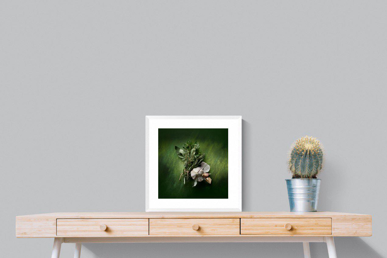 Bouquet Garni-Wall_Art-50 x 50cm-Framed Print-White-Pixalot