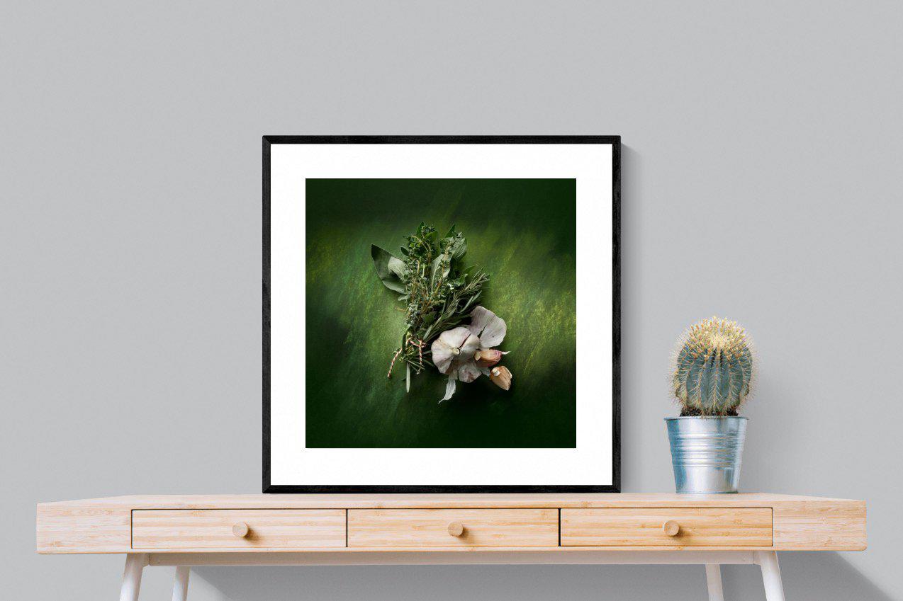 Bouquet Garni-Wall_Art-80 x 80cm-Framed Print-Black-Pixalot