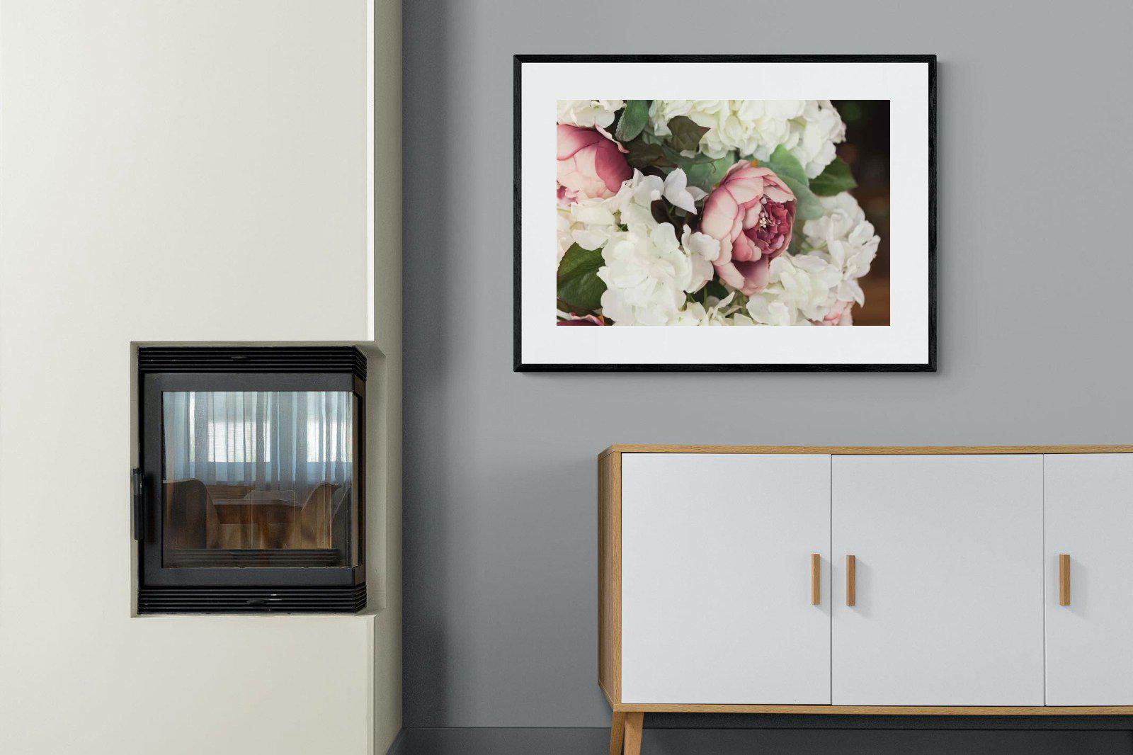 Bouquet-Wall_Art-100 x 75cm-Framed Print-Black-Pixalot