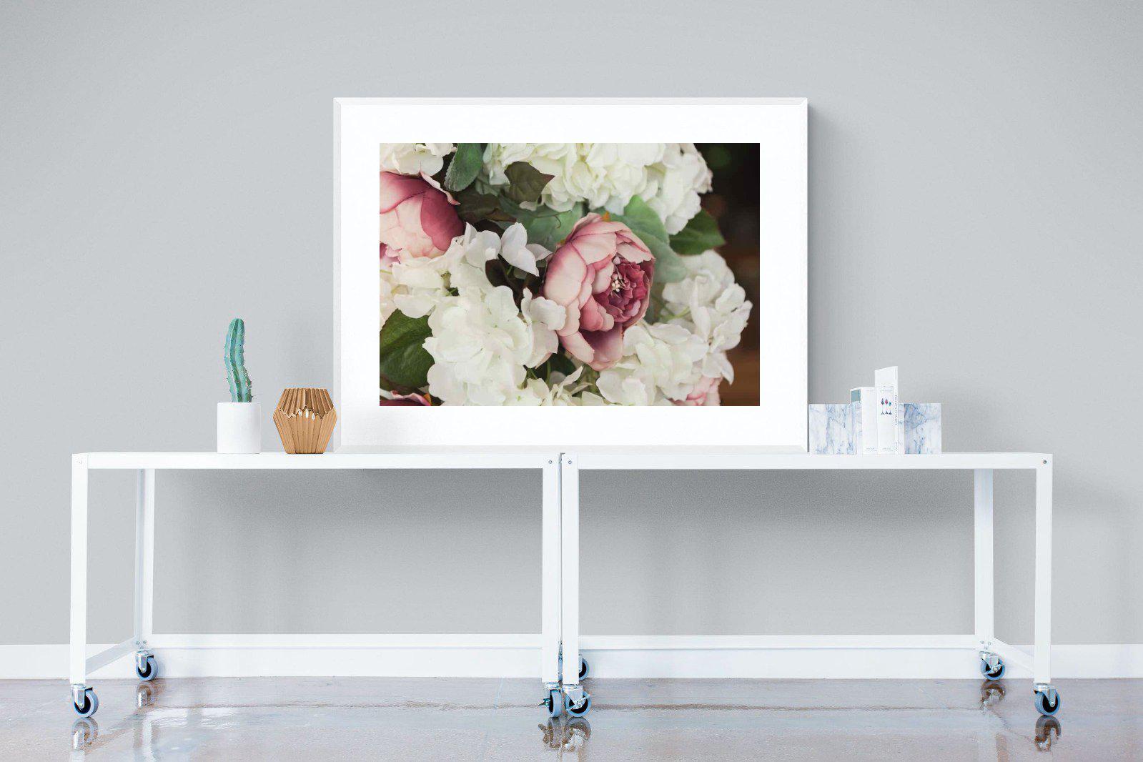 Bouquet-Wall_Art-120 x 90cm-Framed Print-White-Pixalot