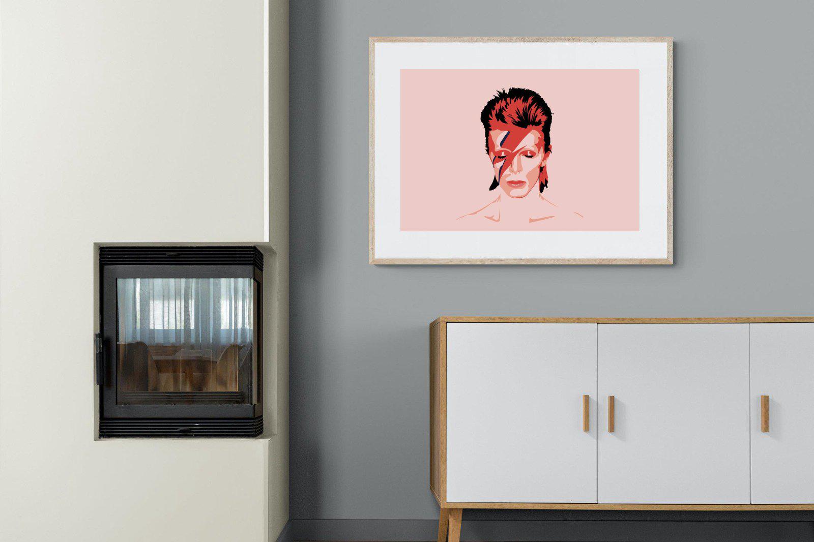 Bowie-Wall_Art-100 x 75cm-Framed Print-Wood-Pixalot