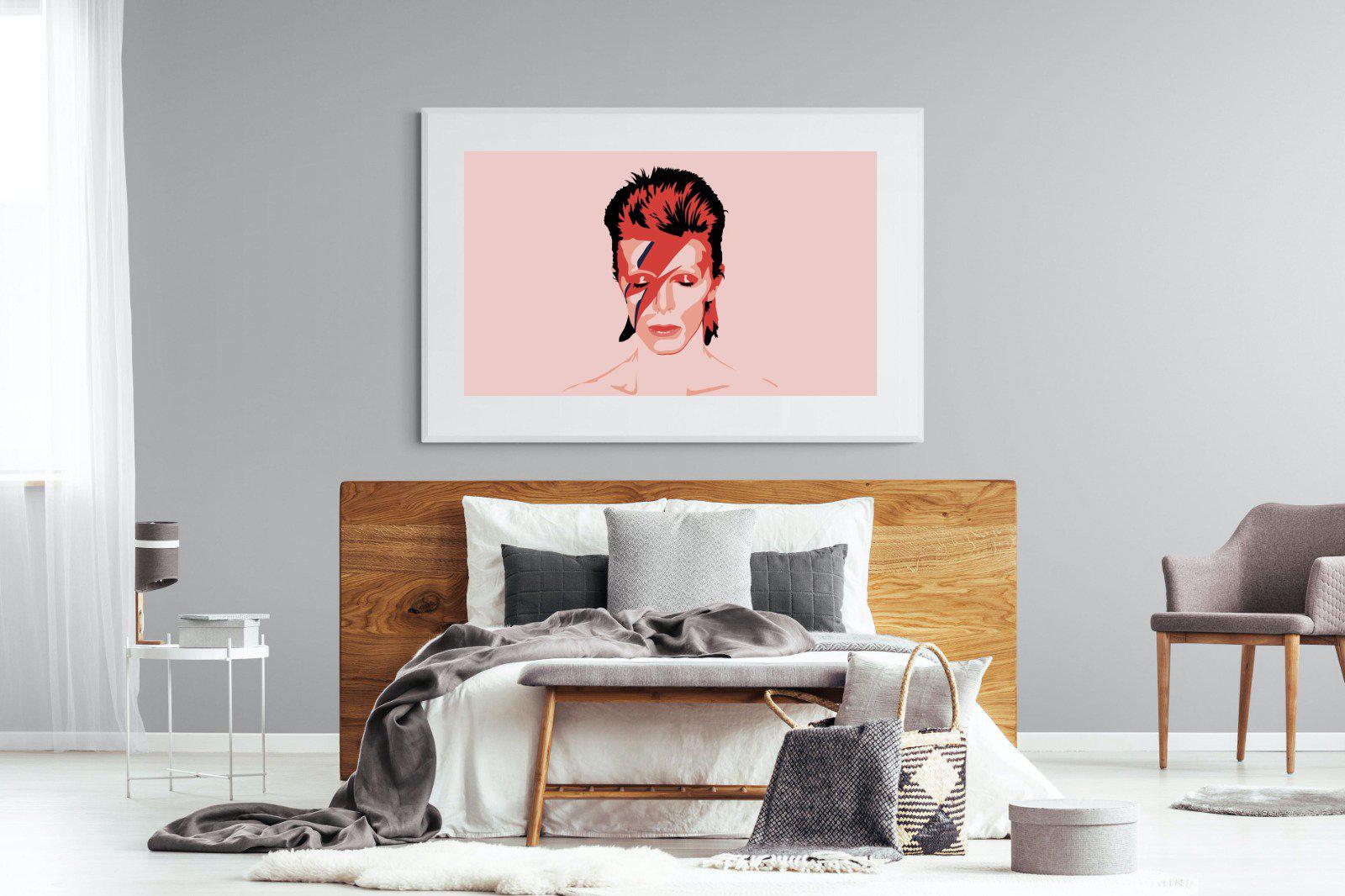 Bowie-Wall_Art-150 x 100cm-Framed Print-White-Pixalot