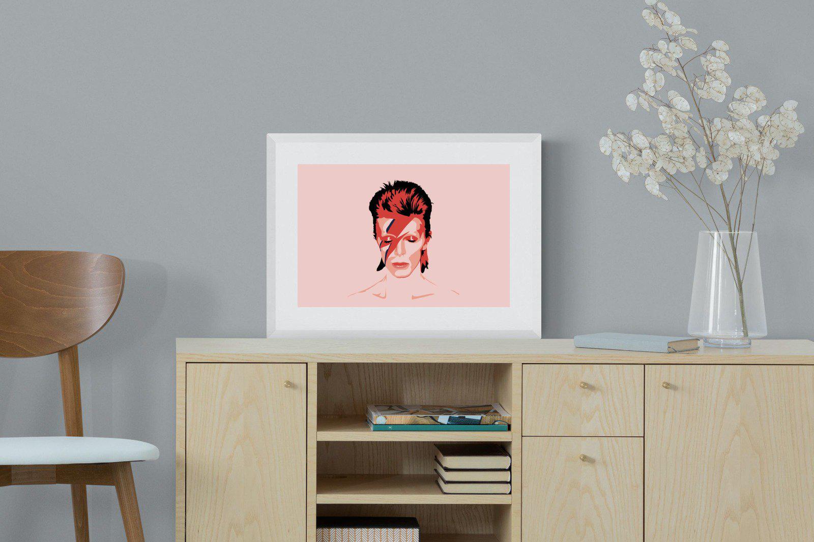 Bowie-Wall_Art-60 x 45cm-Framed Print-White-Pixalot