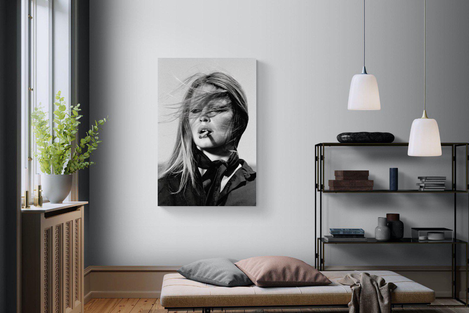 Brigitte Bardot-Wall_Art-100 x 150cm-Mounted Canvas-No Frame-Pixalot