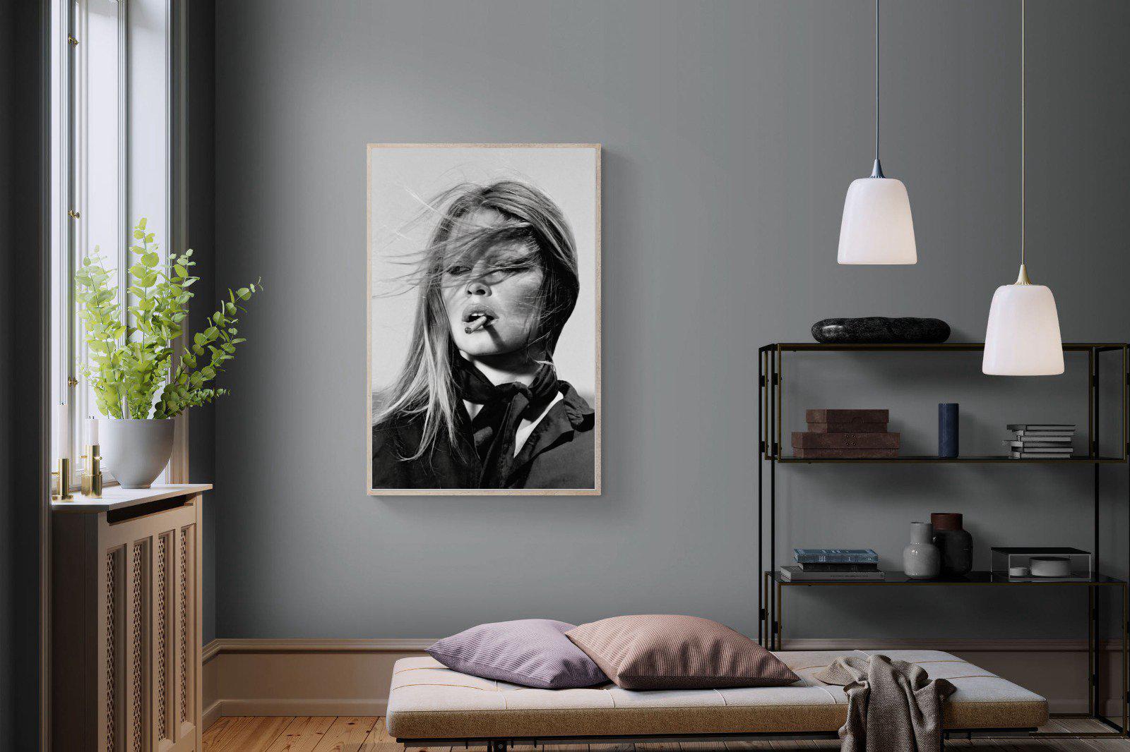 Brigitte Bardot-Wall_Art-100 x 150cm-Mounted Canvas-Wood-Pixalot