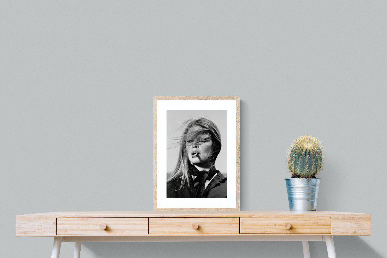 Brigitte Bardot-Wall_Art-45 x 60cm-Framed Print-Wood-Pixalot